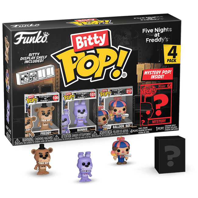 FUNKO POP BITTY GAMES: FIVE NIGHTS AT FREDDYS - FREDDY 4PK