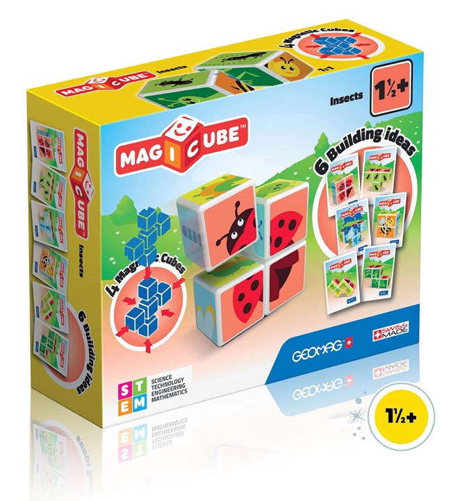 GEOMAG MAGICUBE PRINTED INSECTS WITH CARDS 7 PCS