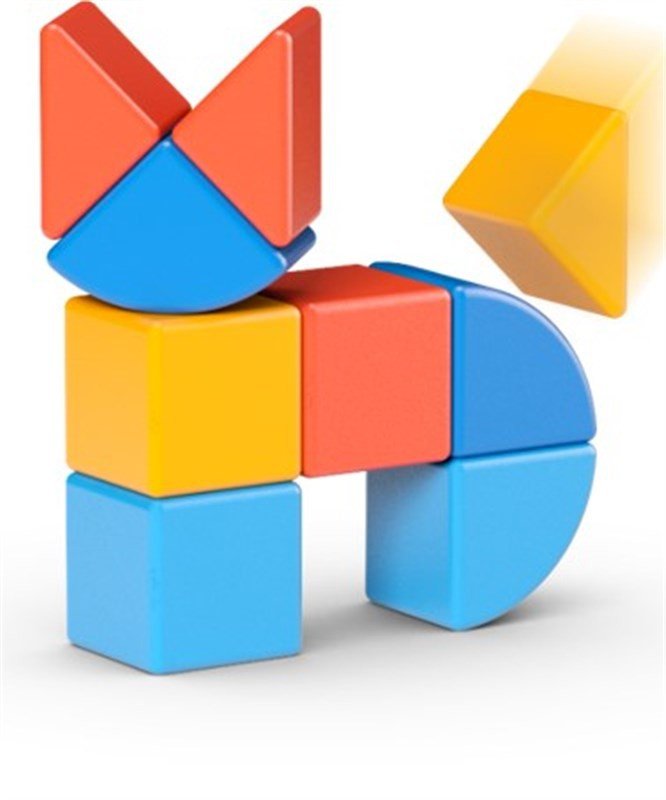GEOMAG MAGICUBE 3 SHAPES RECYCLED ANIMALS 9 PCS