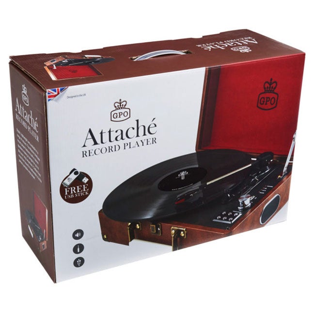 GPO ATTACHE VINYL RECORD PLAYER BROWN