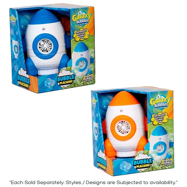 GALAXY BUBBLES ROCKET BUBBLE MACHINE WITH BUBBLE SOLUTION