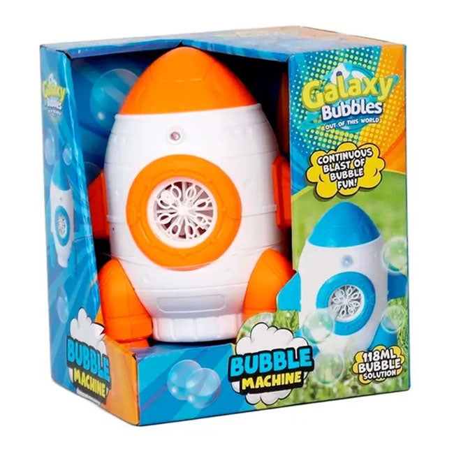 GALAXY BUBBLES ROCKET BUBBLE MACHINE WITH BUBBLE SOLUTION