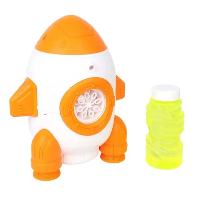 GALAXY BUBBLES ROCKET BUBBLE MACHINE WITH BUBBLE SOLUTION