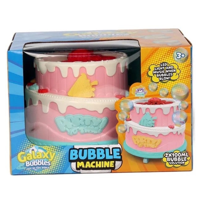 GALAXY BUBBLES HAPPY BIRTHDAY BUBBLE CAKE W/ LIGHT AND MUSIC