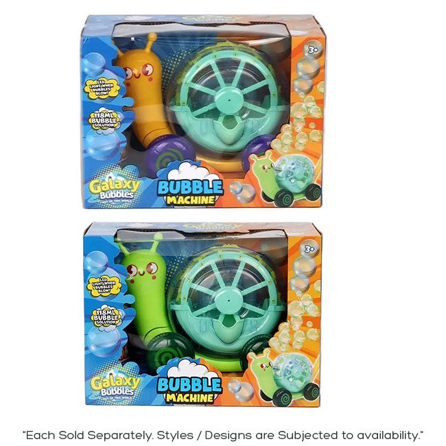 GALAXY BUBBLES SNAILS BUBBLE BLOWERS W/ BUBBLE SOLUTION
