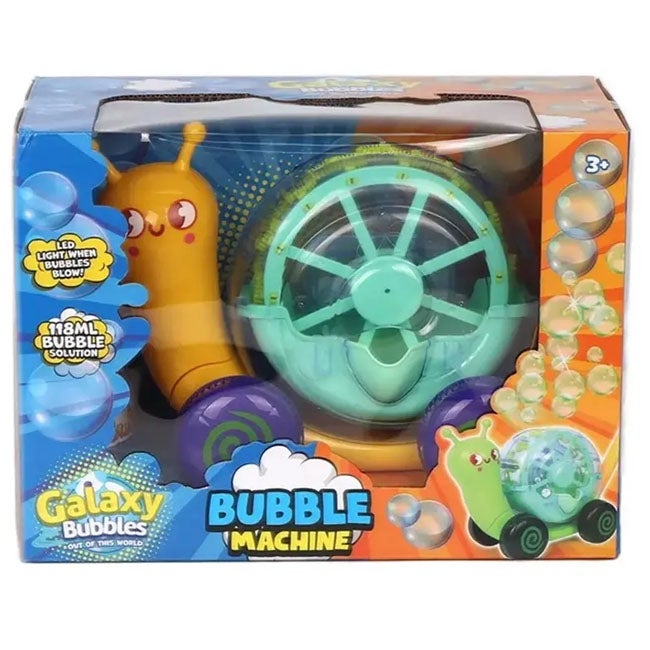 GALAXY BUBBLES SNAILS BUBBLE BLOWERS W/ BUBBLE SOLUTION