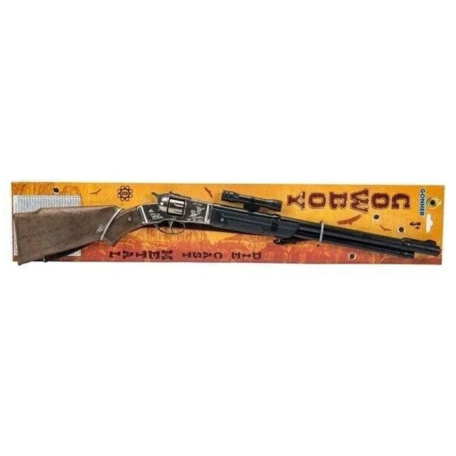 GONHER COWBOY PLASTIC RIFLE 8-SHOTS DOUBLE BARREL
