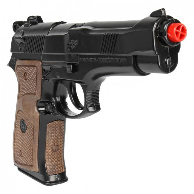 GONHER POLICE PISTOL 8-SHOTS BLACK WITH BOX