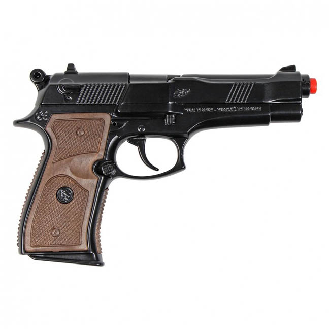 GONHER POLICE PISTOL 8-SHOTS BLACK WITH BOX