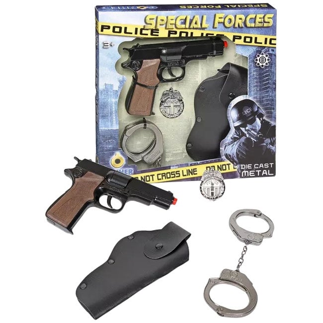 GONHER POLICE PLAYSET 8-SHOTS WITH BOX