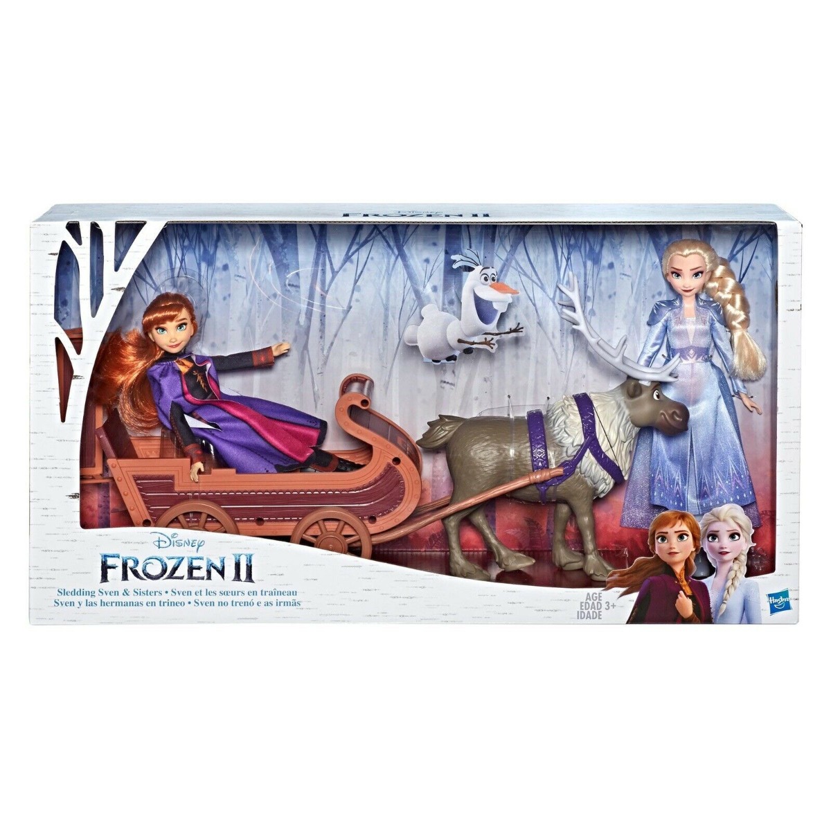 DISNEY FROZEN 2 SVEN, SLED & 2 DOLLS