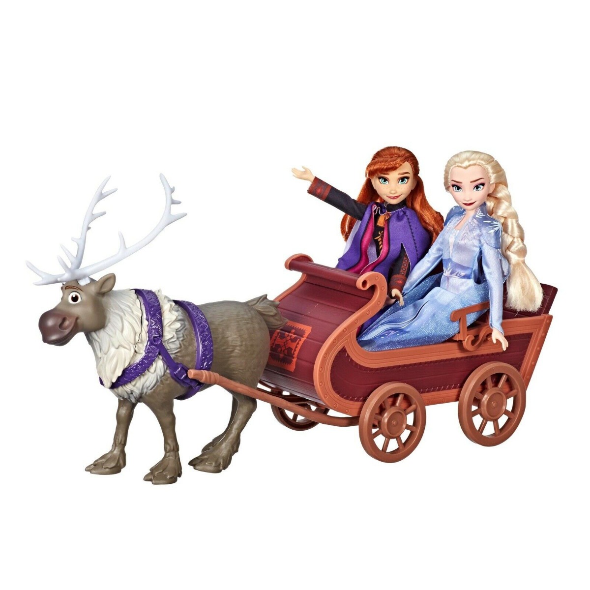 DISNEY FROZEN 2 SVEN, SLED & 2 DOLLS