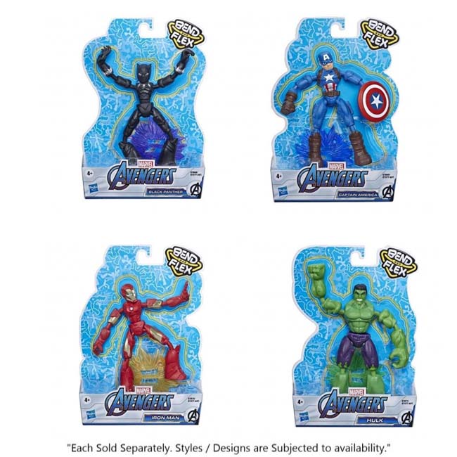 HASBRO AVENGERS BENDY FIGURES ASSORTED