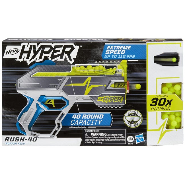 NERF HYPER RUSH 40 PUMP ACTION BLASTER