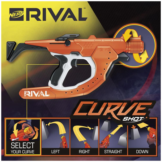 NERF RIVAL CURVE SHOT SIDESWIPE BLASTER