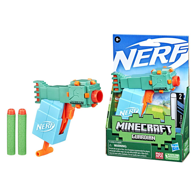 NERF MICROSHOTS MINECRAFT GUARDIAN MINI BLASTER