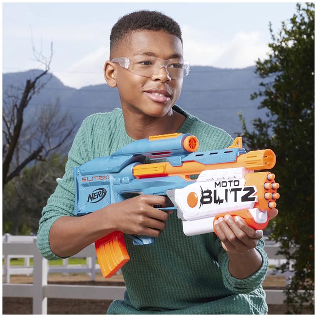 NERF ELITE 2.0 MOTOBLITZ  BLASTER WITH SCOPE