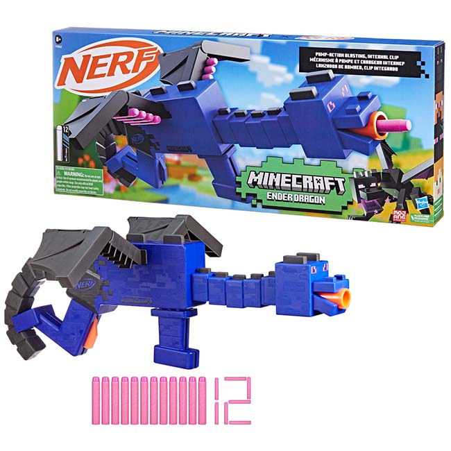 NERF MINECRAFT ENDER DRAGON MINI BLASTER