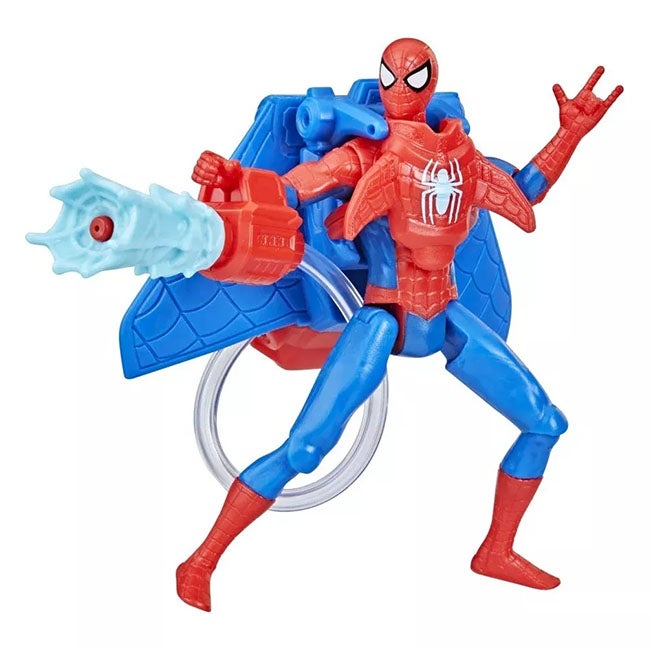 HASBRO SPIDERMAN 4 IN DELUXE WATER WEBS CLASSIC SPIDERMAN