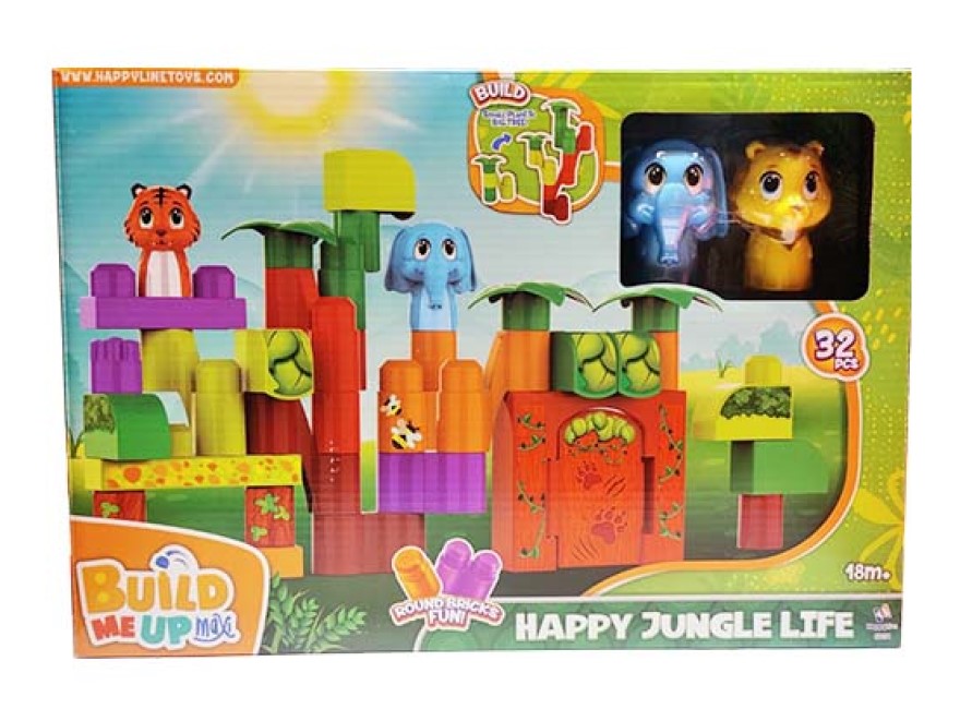 BUILD ME UP MAXI 32 PCS HAPPY JUNGLE LIFE