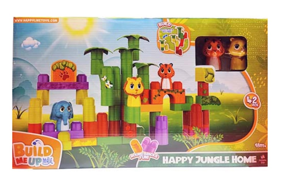 BUILD ME UP MAXI 42 PCS HAPPY JUNGLE HOME