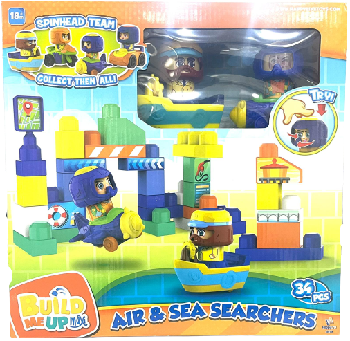 BLOCK MAXI SPIN HEAD FIGURE 2 VEHICLES SET 34 PCS