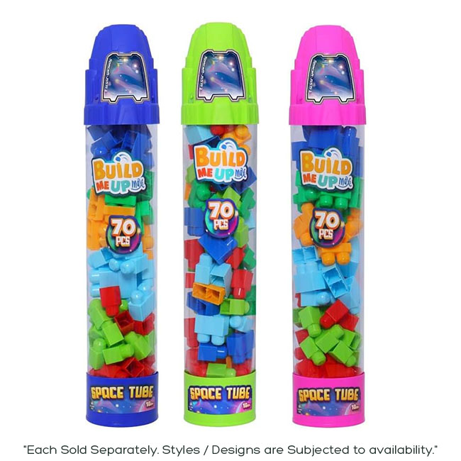 BLOCK MAXI 70PCS IN SPACESHIP TUBE WITH DISPLAY