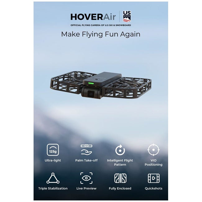 HOVERAIR X1 POCKET SIZED DRONE WITH CAMERA COMBO BLACK