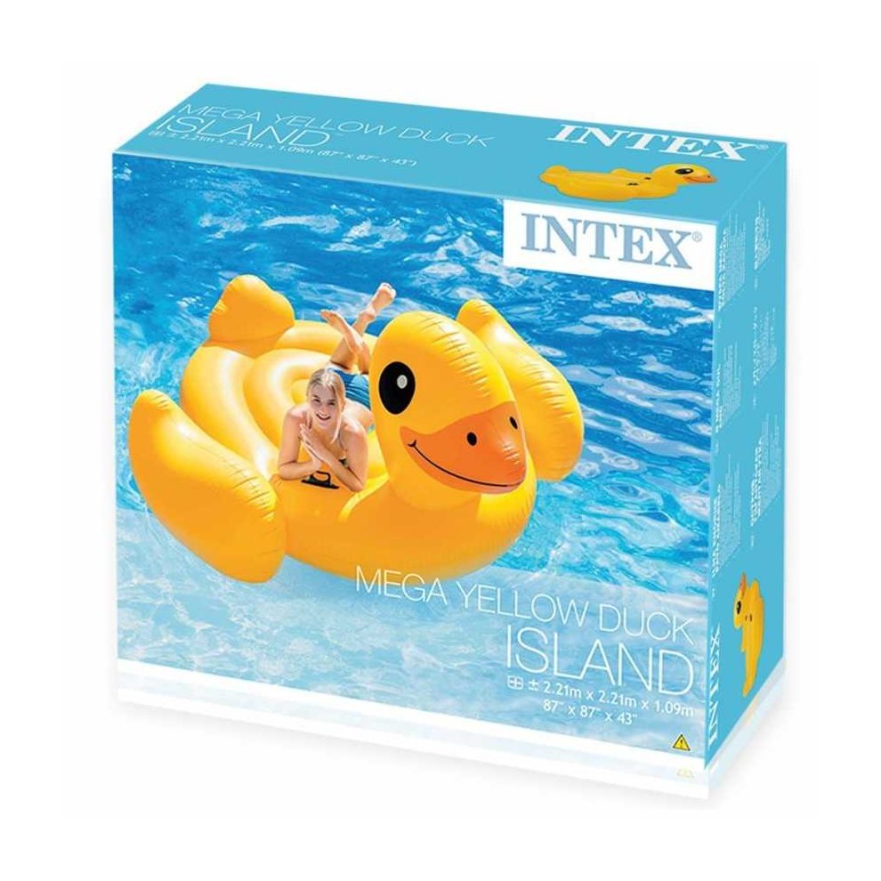 INTEX MEGA YELLOW DUCK ISLAND 221CM x 221CM x 122CM