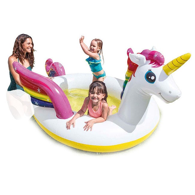 INTEX INFLATABLE MYSTIC UNICORN  SPRAY POOL 2.72MX1.93MX1.04