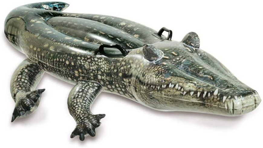 INTEX INFLATABLE REALISTIC GATOR RIDE-ON 170CM X 86CM