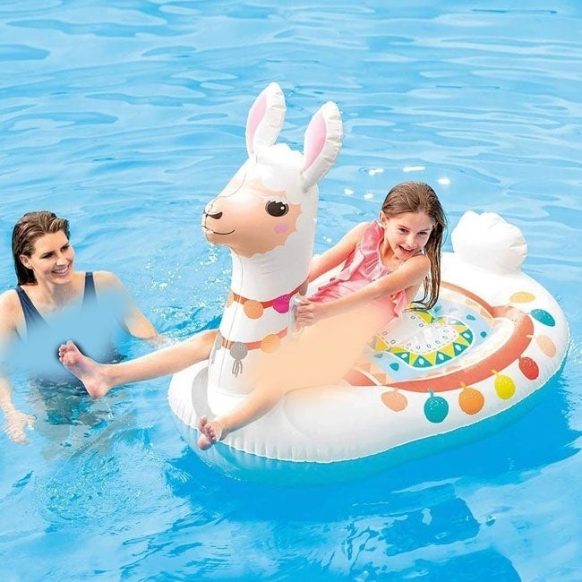 INTEX INFLATABLE CUTE LLAMA RIDE-ON 135CM X 94CM X 112CM