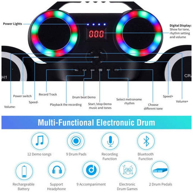 INNOVATEK LED SPEAKERS DRUMS