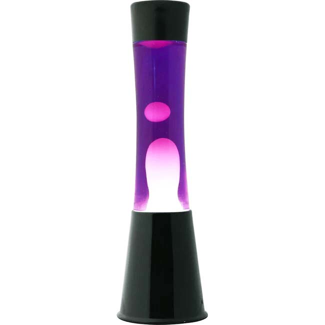 I-TOTAL LAVA LAMP 40CM W/BLACK BASE PURPLE LIQUID-WHITE WAX