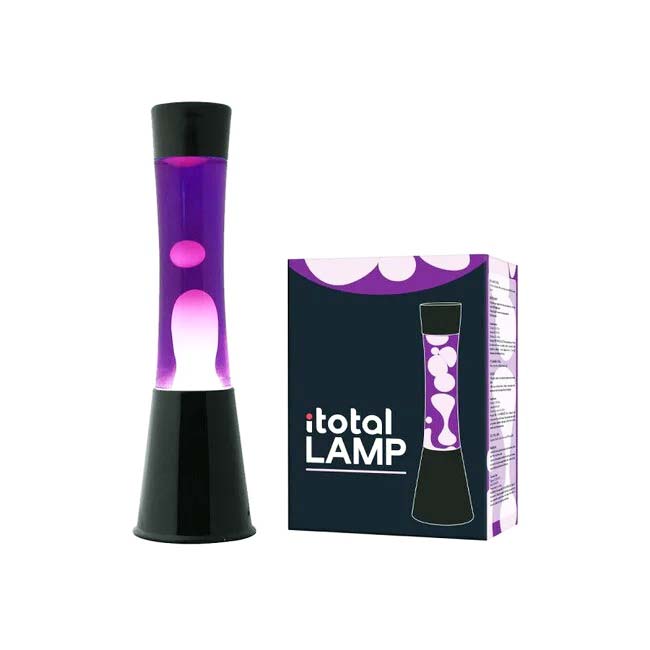 I-TOTAL LAVA LAMP 40CM W/BLACK BASE PURPLE LIQUID-WHITE WAX