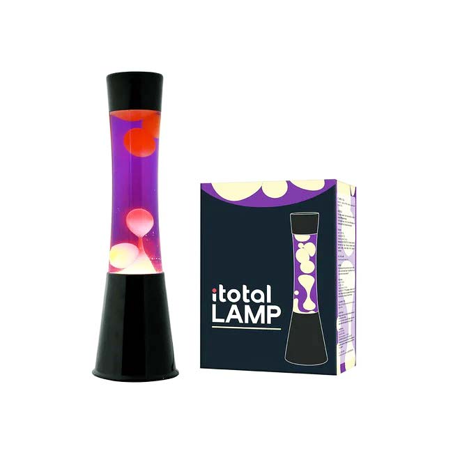 I-TOTAL LAVA LAMP 40CM W/BLACK BASE PURPLE LIQUID-YELLOW WAX