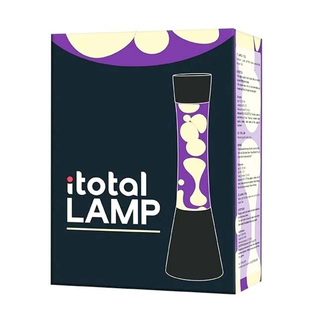 I-TOTAL LAVA LAMP 40CM W/BLACK BASE PURPLE LIQUID-YELLOW WAX