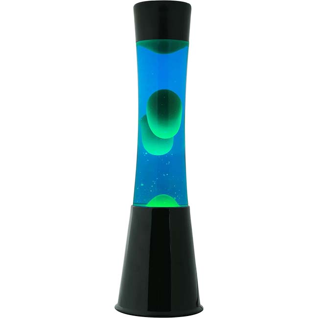 I-TOTAL LAVA LAMP 40CM W/BLACK BASE BLUE LIQUID-GREEN WAX