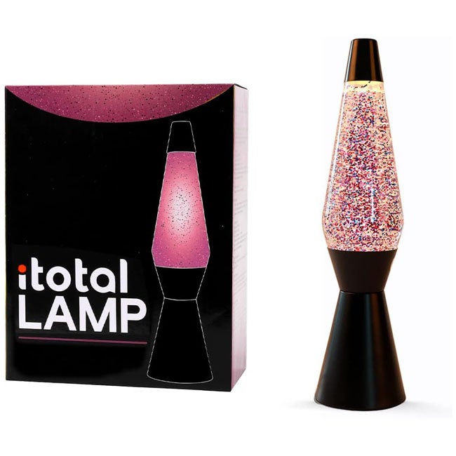 I-TOTAL LAVA LAMP 36 CM WITH BLACK BASE AND GLITTER