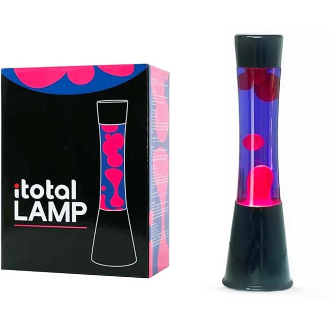 I-TOTAL LAVA LAMP 40CM W/BLACK BASE PURPLE LIQUID-PINK WAX