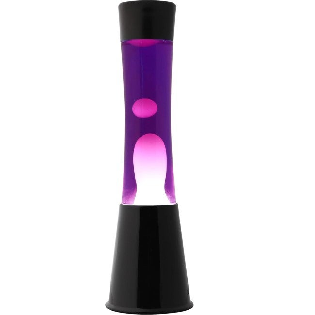 I-TOTAL LAVA LAMP 30CM W/BLACK BASE PURPLE LIQUID-WHITE WAX
