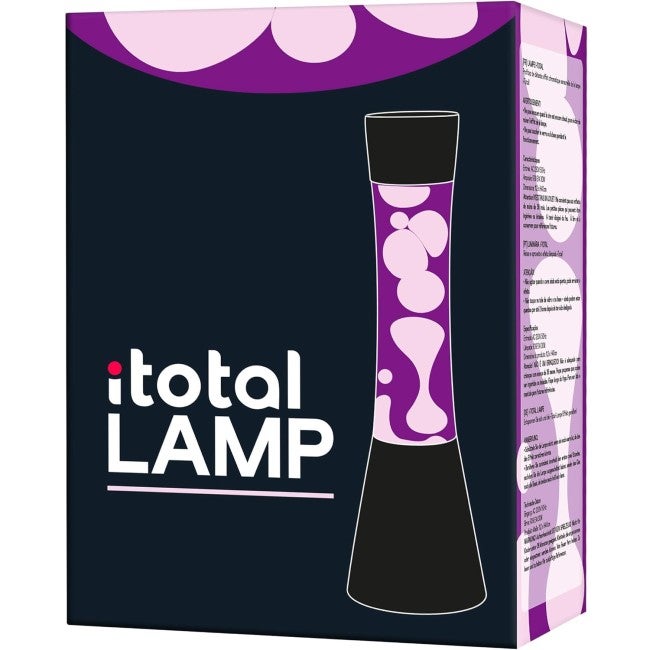 I-TOTAL LAVA LAMP 30CM W/BLACK BASE PURPLE LIQUID-WHITE WAX