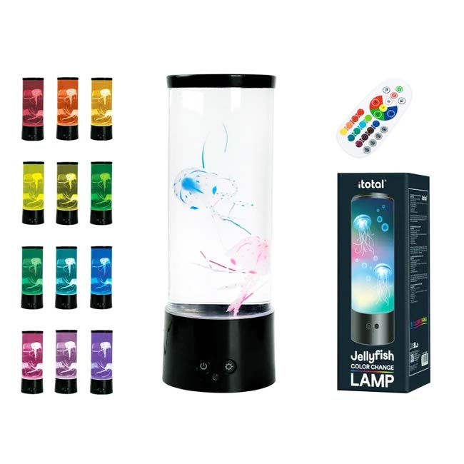 I-TOTAL JELLYFISH LAMP ROUND 30 CM WITH COLORFUL BASE