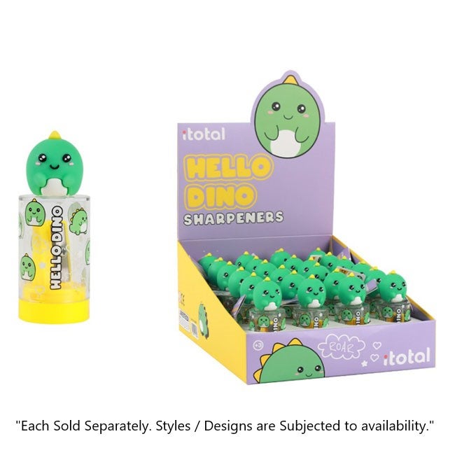 I-TOTAL PENCIL SHARPENER HELLO DINO - DISPLAY 24 PCS