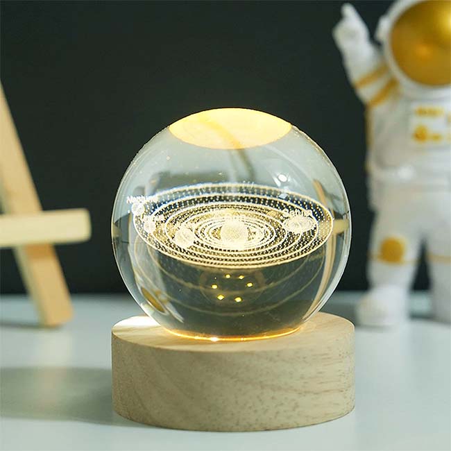 I-TOTAL CRYSTAL BALL LAMP SMALL SOLAR SYSTEM
