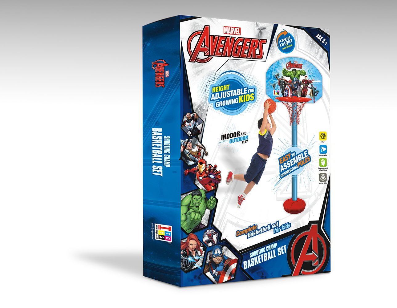 I TOYS SHOOTING CHAMP BASKETBALL SET-AVENGER
