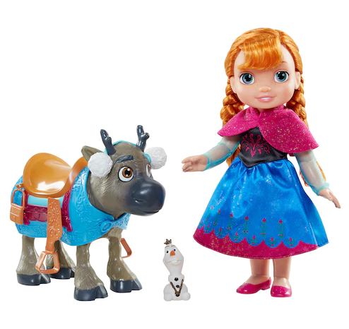 DISNEY FROZEN ANNA TODDLER DOLL & HORSE SVEN