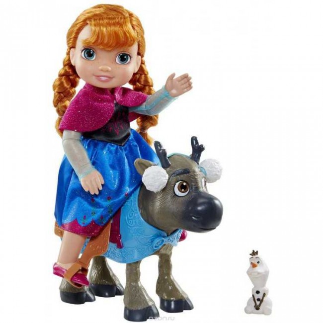 DISNEY FROZEN ANNA TODDLER DOLL & HORSE SVEN