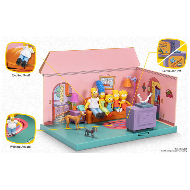 THE SIMPSONS LIVING ROOM DIORAMA PLAYSET