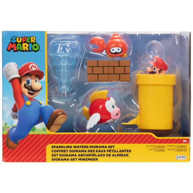SUPER MARIO NINTENDO 2.5-INCH SPARKLING WATERS DIORAMA SET